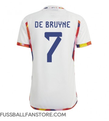 Belgien Kevin De Bruyne #7 Replik Auswärtstrikot WM 2022 Kurzarm